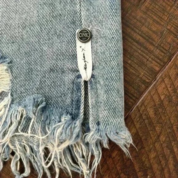 One Teaspoon High Waisted Denim Fitted Skirt - Picture 8 of 12